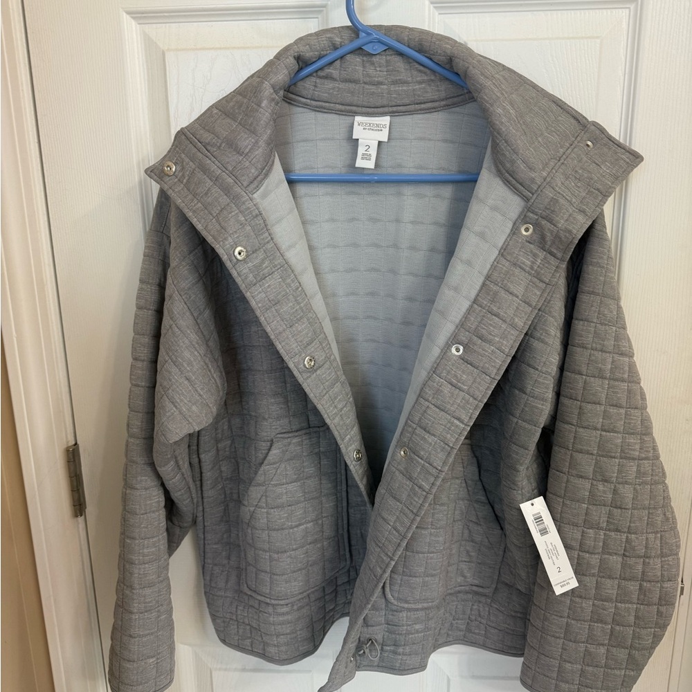 Women's Gray Quilted Jacket